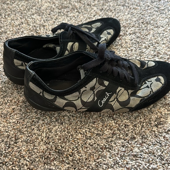 Coach Signature Women's Baylee Sneakers Shoes Black Size 8.5 Used Condition - Picture 5 of 5